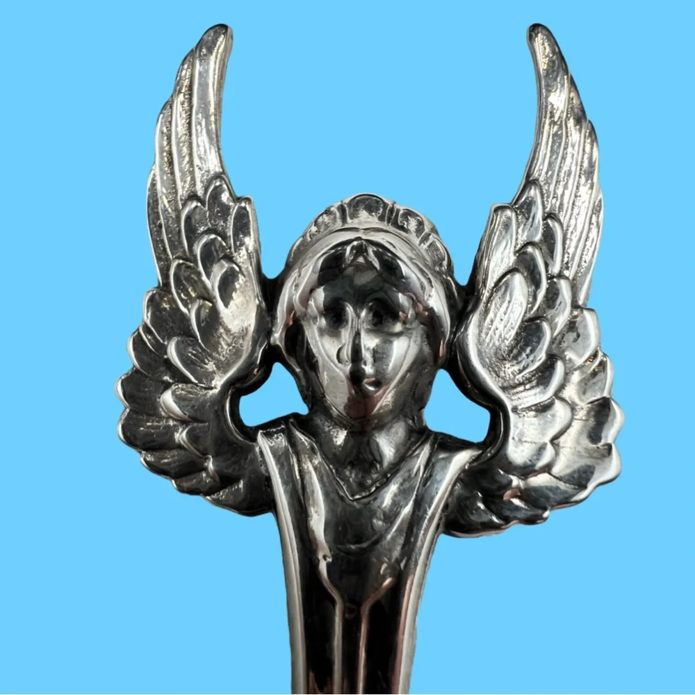 925 Sterling Silver Angel Wing Brooch Pin - Picture 6 of 14
